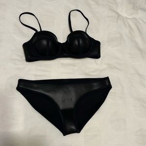 Triangl leather look bikini set